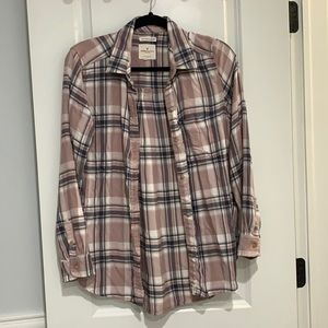 Pink American Eagle Flannel Size Medium